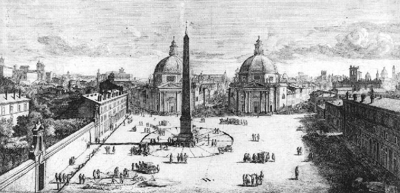 WITTEL, Caspar Andriaans van View of the Piazza del Popolo, Rome oil painting image